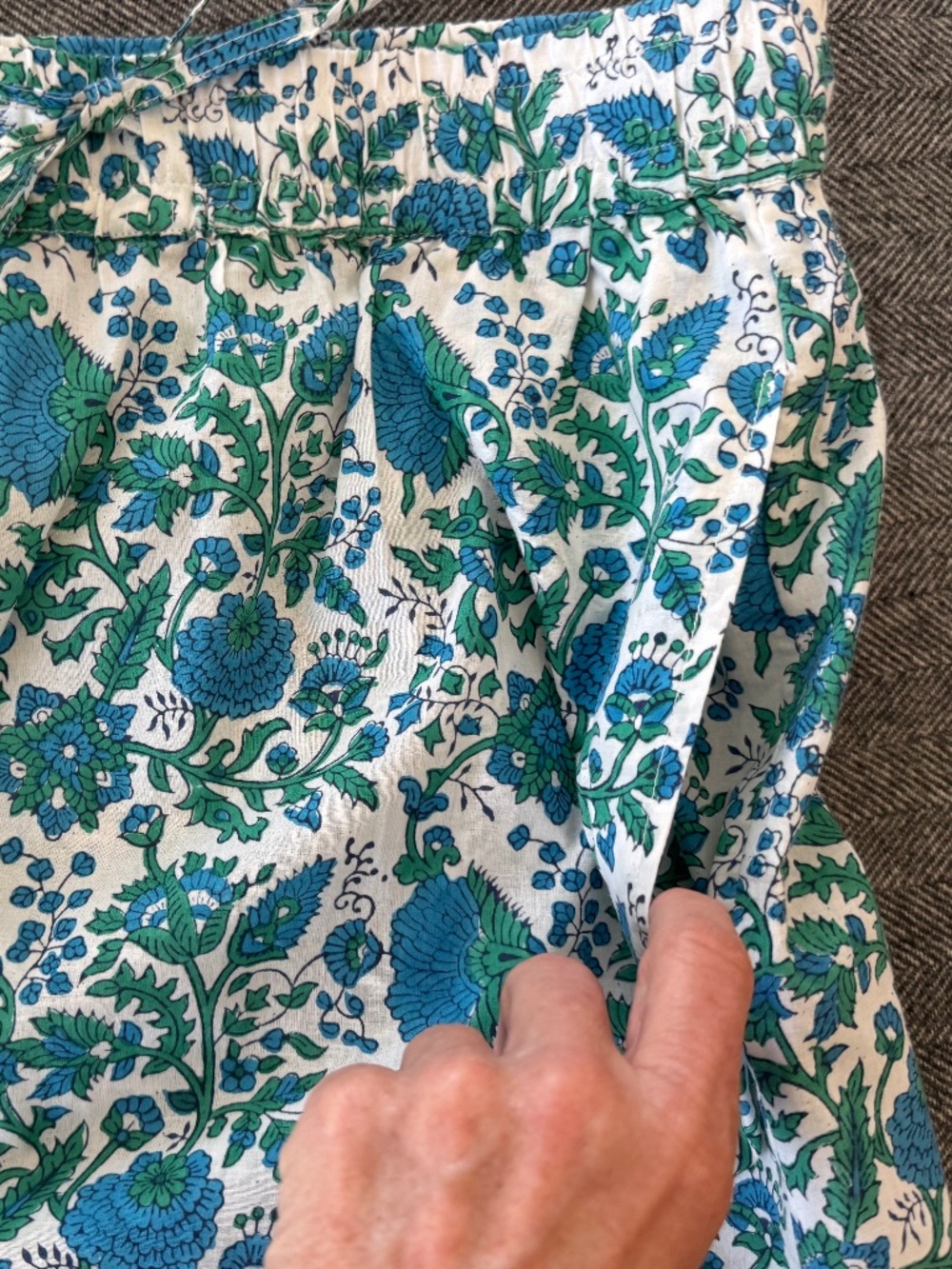 NWT SZ BLOCKPRINTS ELASTIC WAIST W/TIE SKIRT - Picture 5 of 11